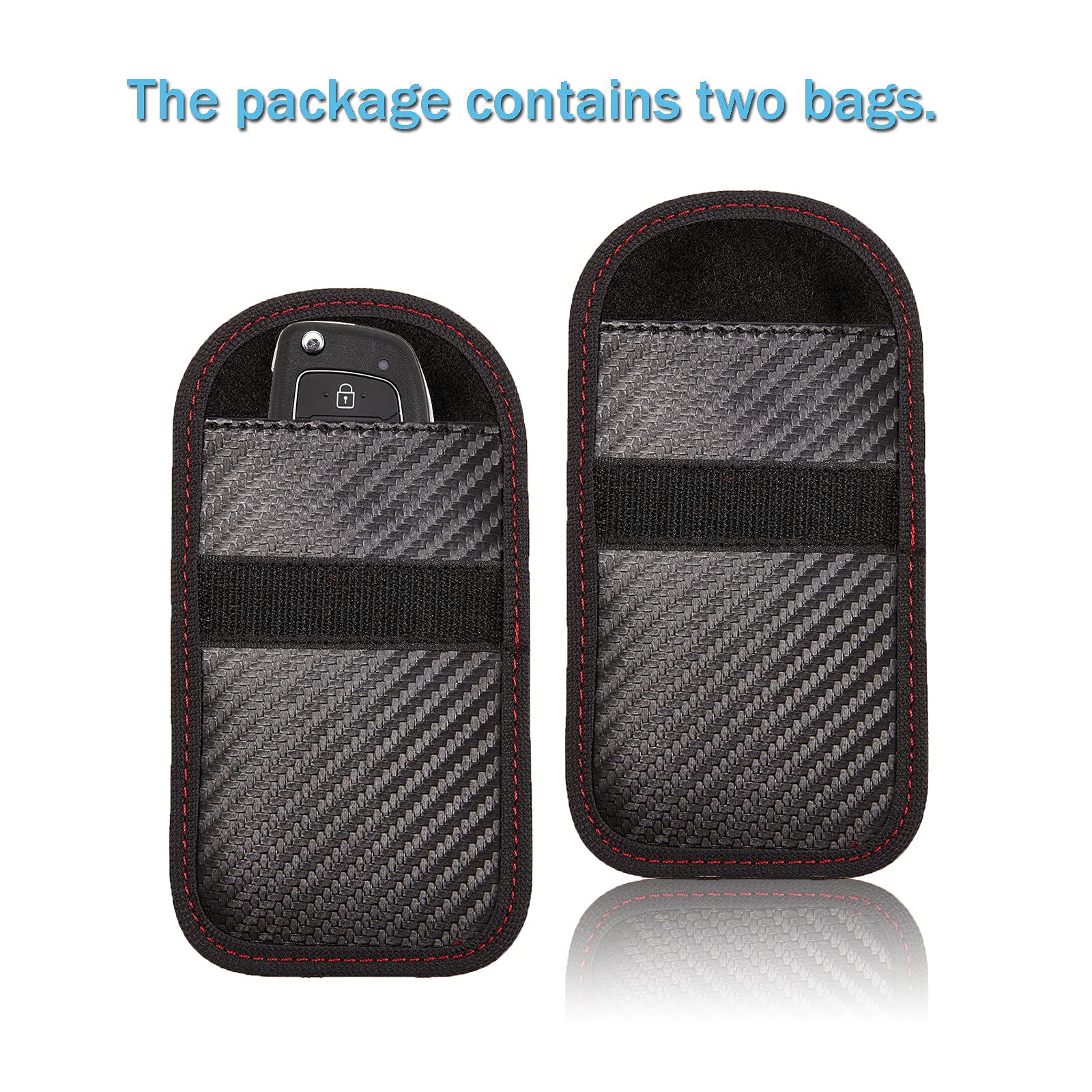 Faraday Key Fob Protector - 2 Pack Mini Anti-Theft Pouch Key Fob RFID Signal Blocking Faraday Bag for Key Fob - Image 7
