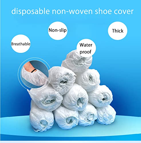 Fashionapple 100 Pcs White Disposable Non-Woven Fabric Shoe Covers Carpet Cleaning Floor Carpet Shoe Covers - Image 4