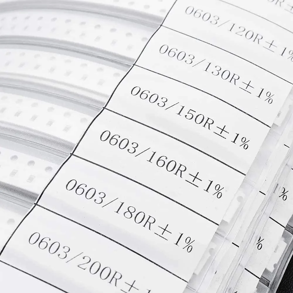 Fasizi 1% 0603 SMD Resistor Assorted Folders (0ohm - 10m Ohm) 170 Value x 50pcs = 8500pcs Sample Book - Image 2
