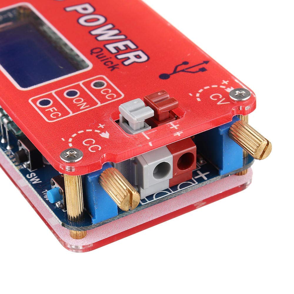 Fasizi 15W USB Step Up Power Supply Module Boost Adjustable Converter Fan Speed Control Potentiometer with LCD Display - Red - Image 6