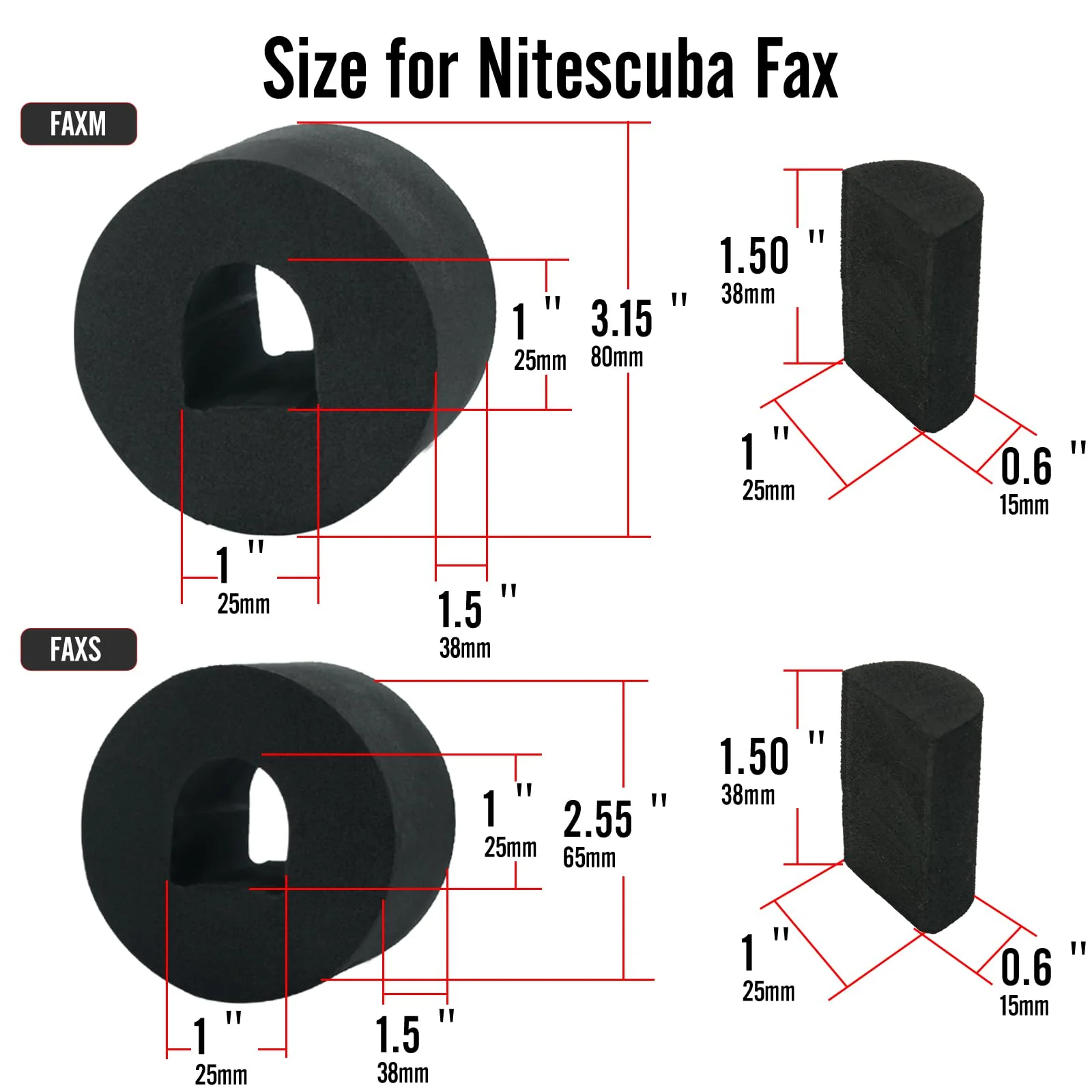 FAXS Jumbo Float Kit Buoyancy Underwater Float for Ultralight/INON/Sea&Sea Arms/WEEFINE/MINIFOCUS Arms Faxm3.15 X 1.5inch - Image 6