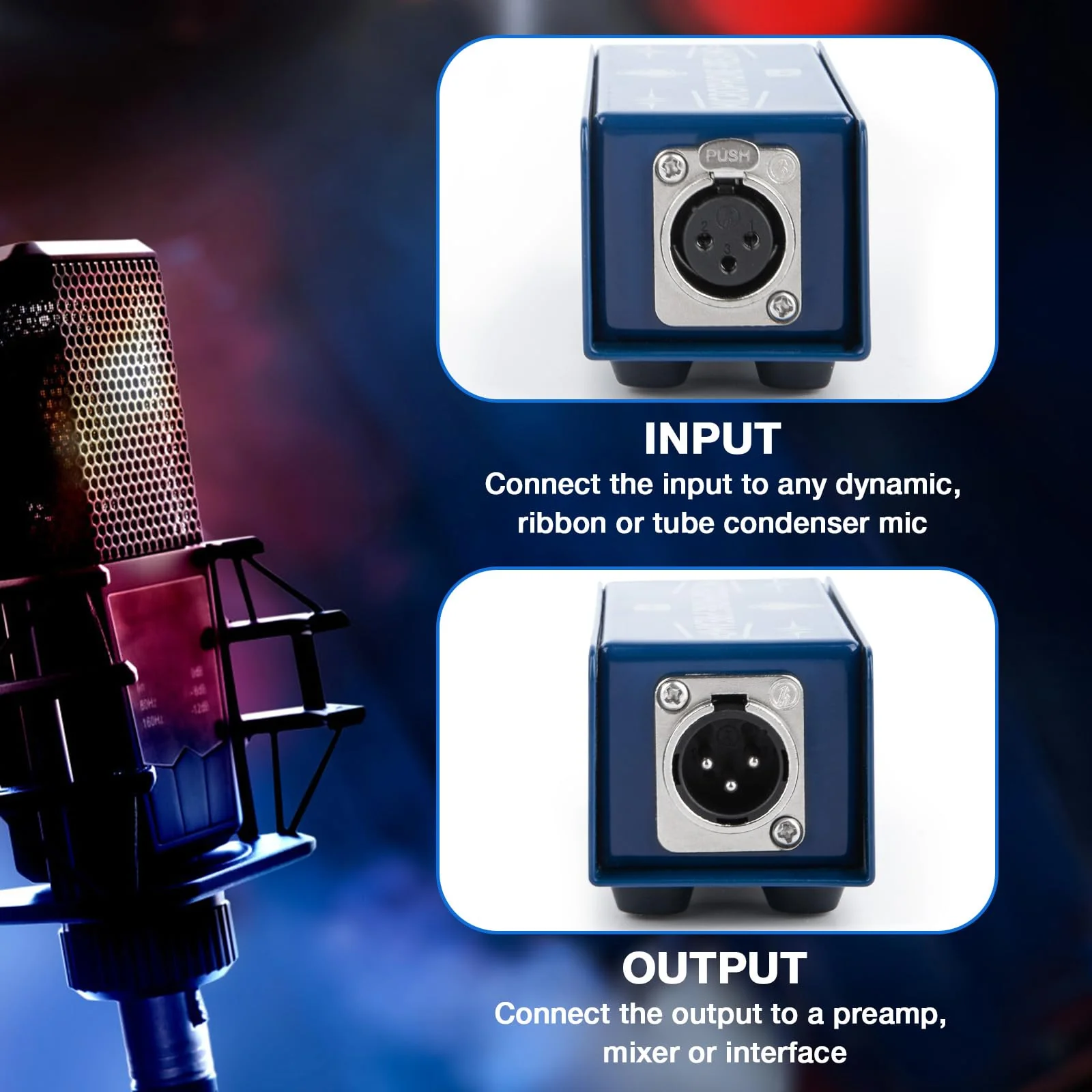 FC-1 Microphone Gain Preamp, +25dB of Ultra-Clean Gain, Perfect for Home Studios, Podcasting & Live Sound, Compatible with Shure SM7B, Electro-Voice RE20 - Image 7