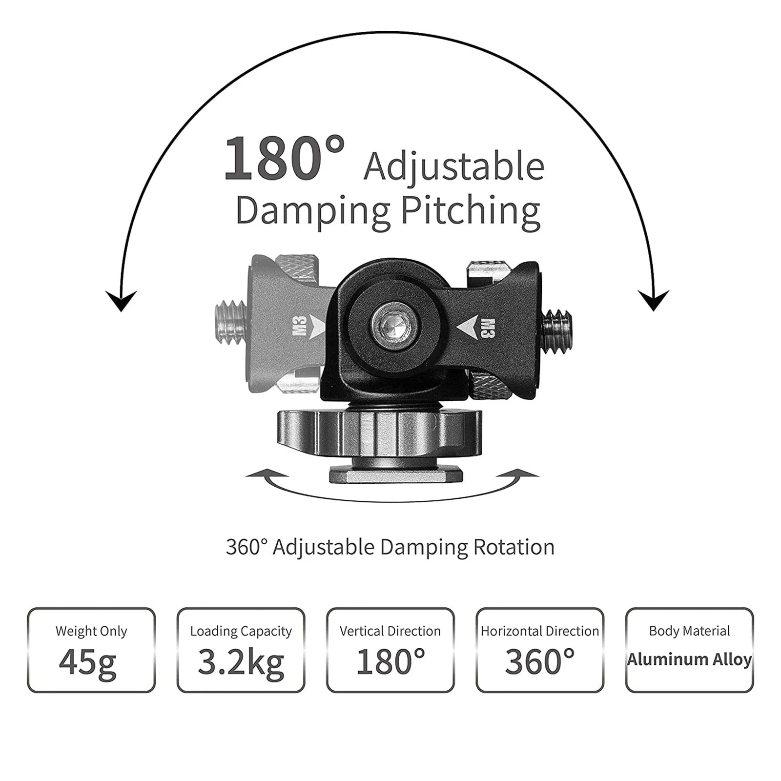FEELWORLD Mini Hot Shoe Stand Camera Monitor Mount for DSLR, Microphone, DSLR Field Monitor - Image 5