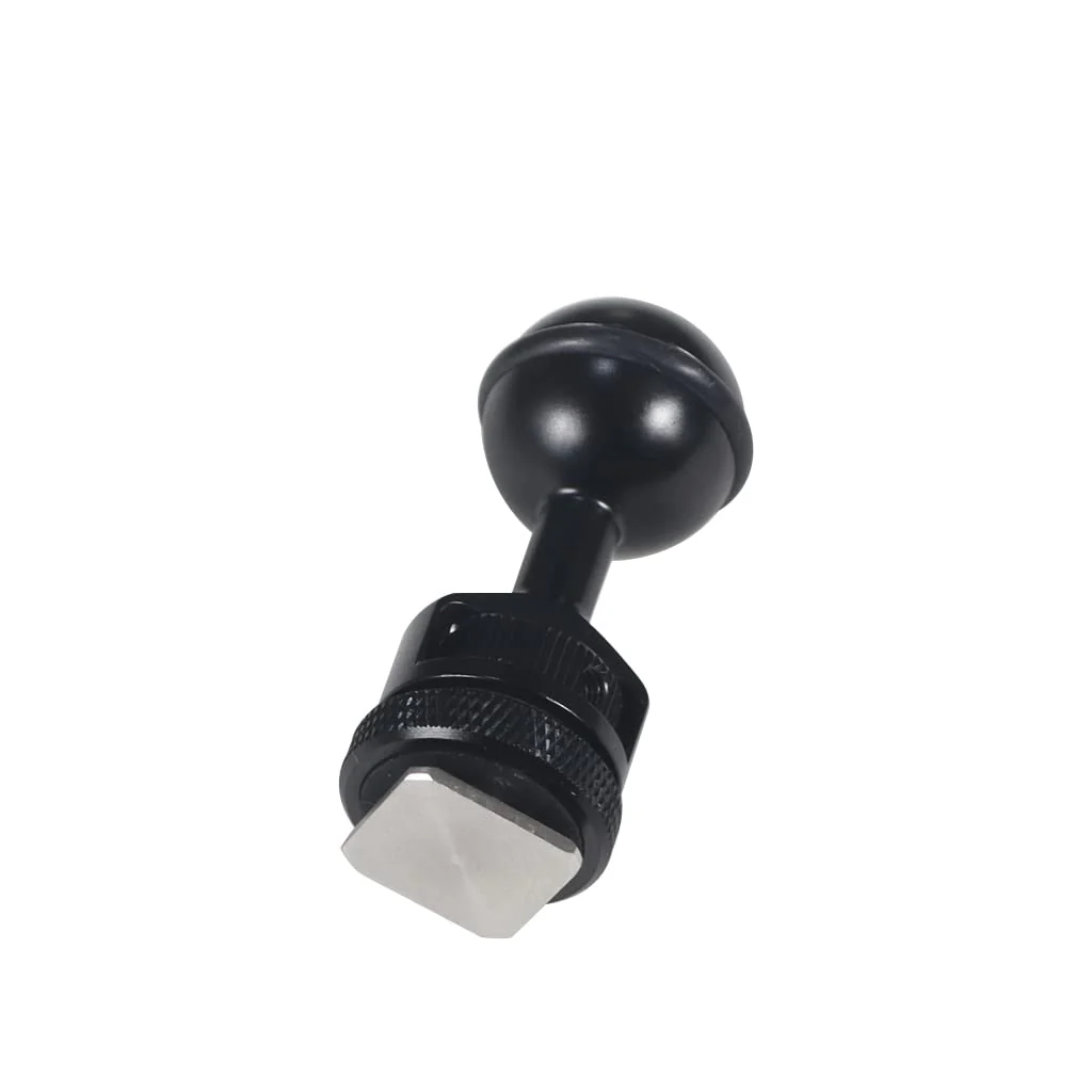 FEICHAO 1 Inch Ball Mount Head Adjustable Adapter with Cold Shoe Base for Underwater Camera Case Video Flash (Kit A) Kit A - Image 3