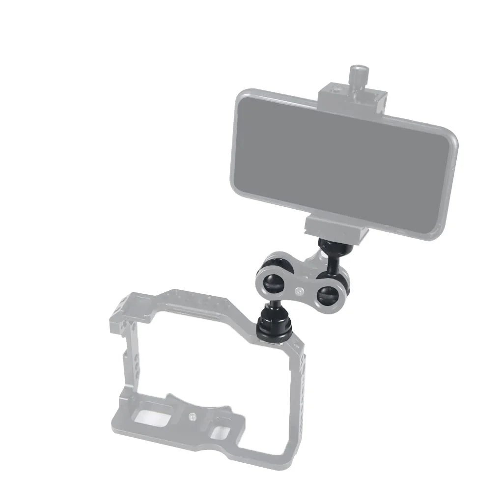 FEICHAO 1 Inch Ball Mount Head Adjustable Adapter with Cold Shoe Base for Underwater Camera Case Video Flash (Kit A) Kit A - Image 9