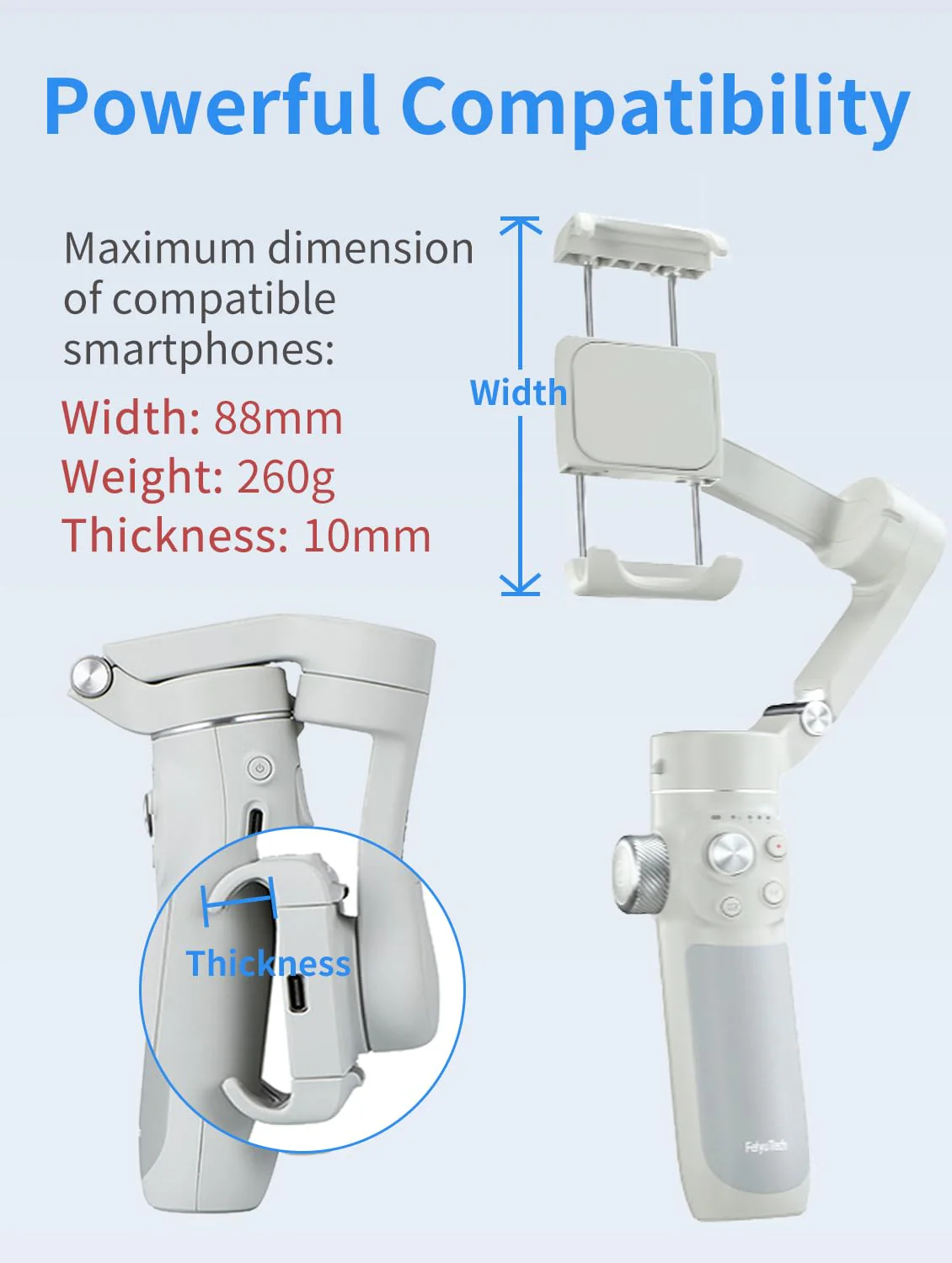 FeiyuTech VB 4SE Gimbal Stabilizer for Smartphone,Foldable Phone Gimbal for Video Recording,Gesture Control,fit iPhone&Android,One-Key Vertical Shot for YouTube,TikTok,Vlog,Live Stream,Max 0.69lb - Image 4
