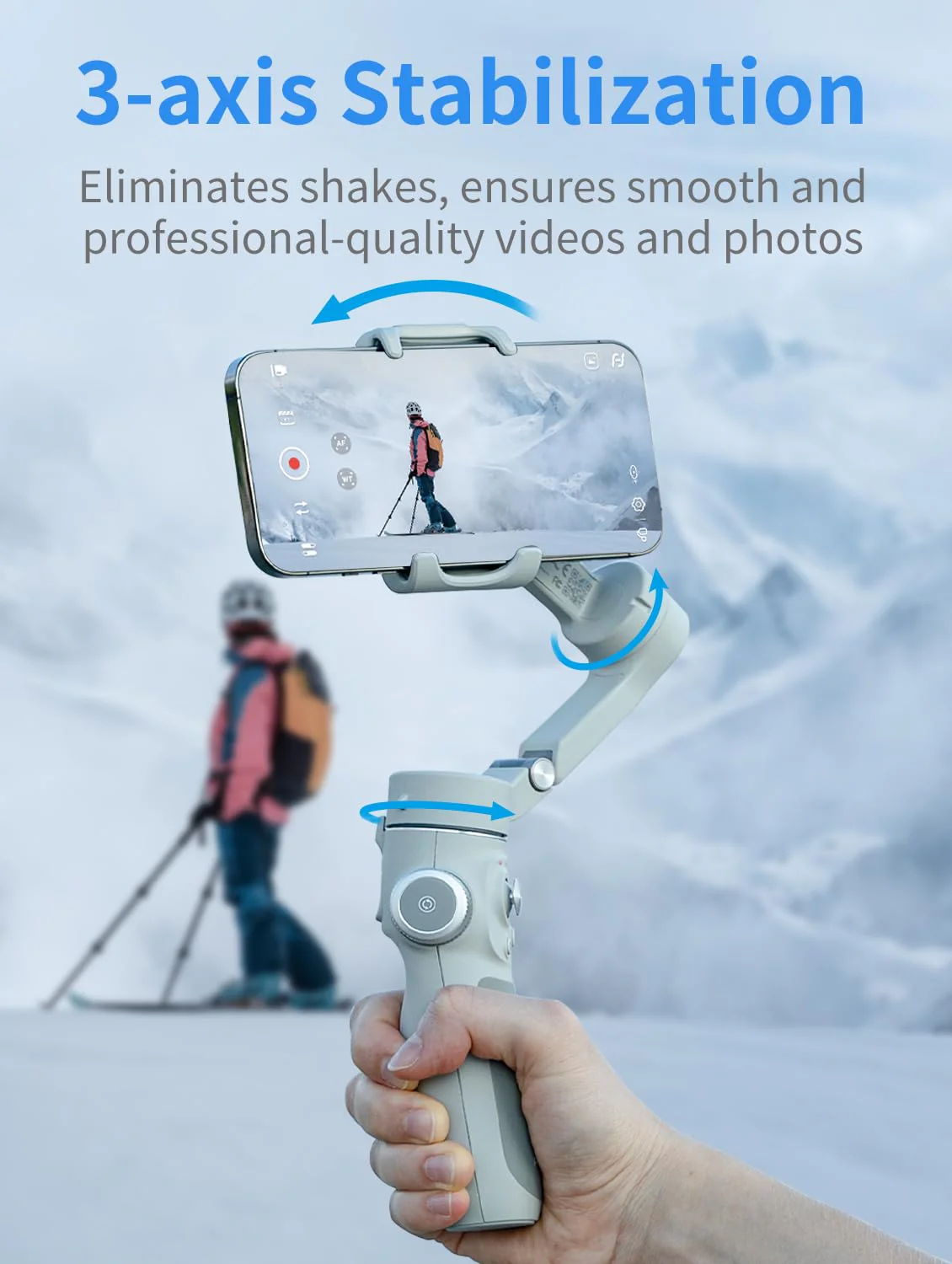 FeiyuTech VB 4SE Gimbal Stabilizer for Smartphone,Foldable Phone Gimbal for Video Recording,Gesture Control,fit iPhone&Android,One-Key Vertical Shot for YouTube,TikTok,Vlog,Live Stream,Max 0.69lb - Image 7