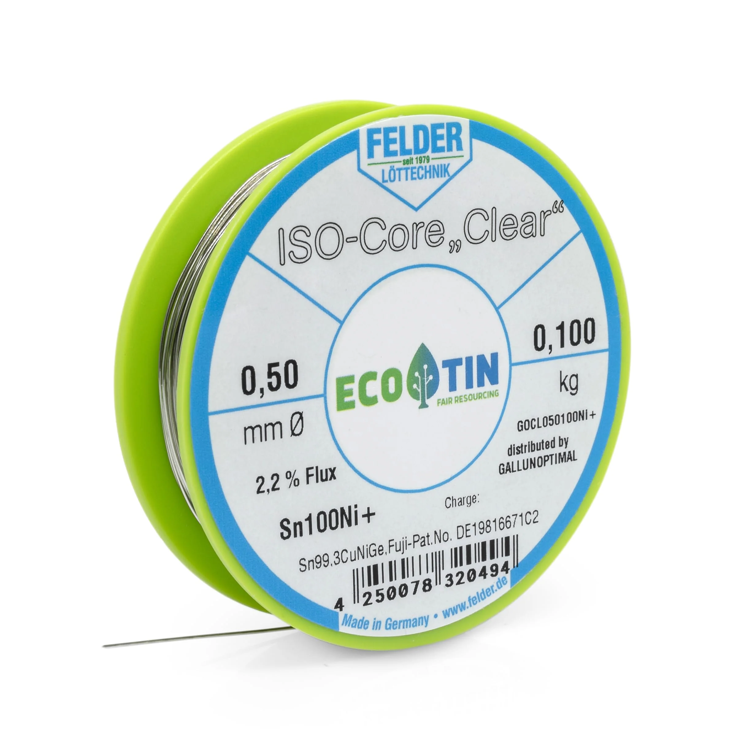 Felder Solder ISO Core Soldering Wire Clear Sn100Ni+ Sn99.3CuNiGe (0.5 mm to 100 g) - Image 5