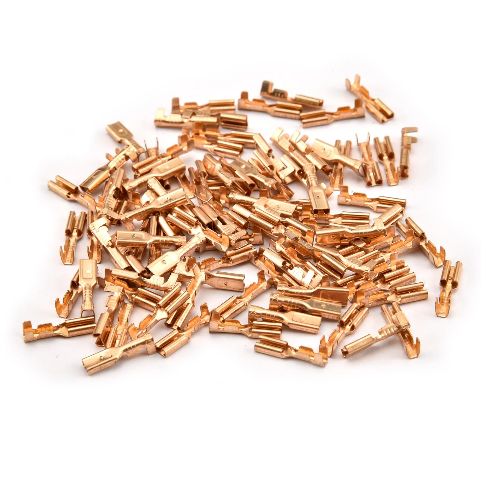 Female Spade Quick Splice Crimp Terminals, 2.8mm Crimp Connector, Non Insulated, 100 pcs - Image 4