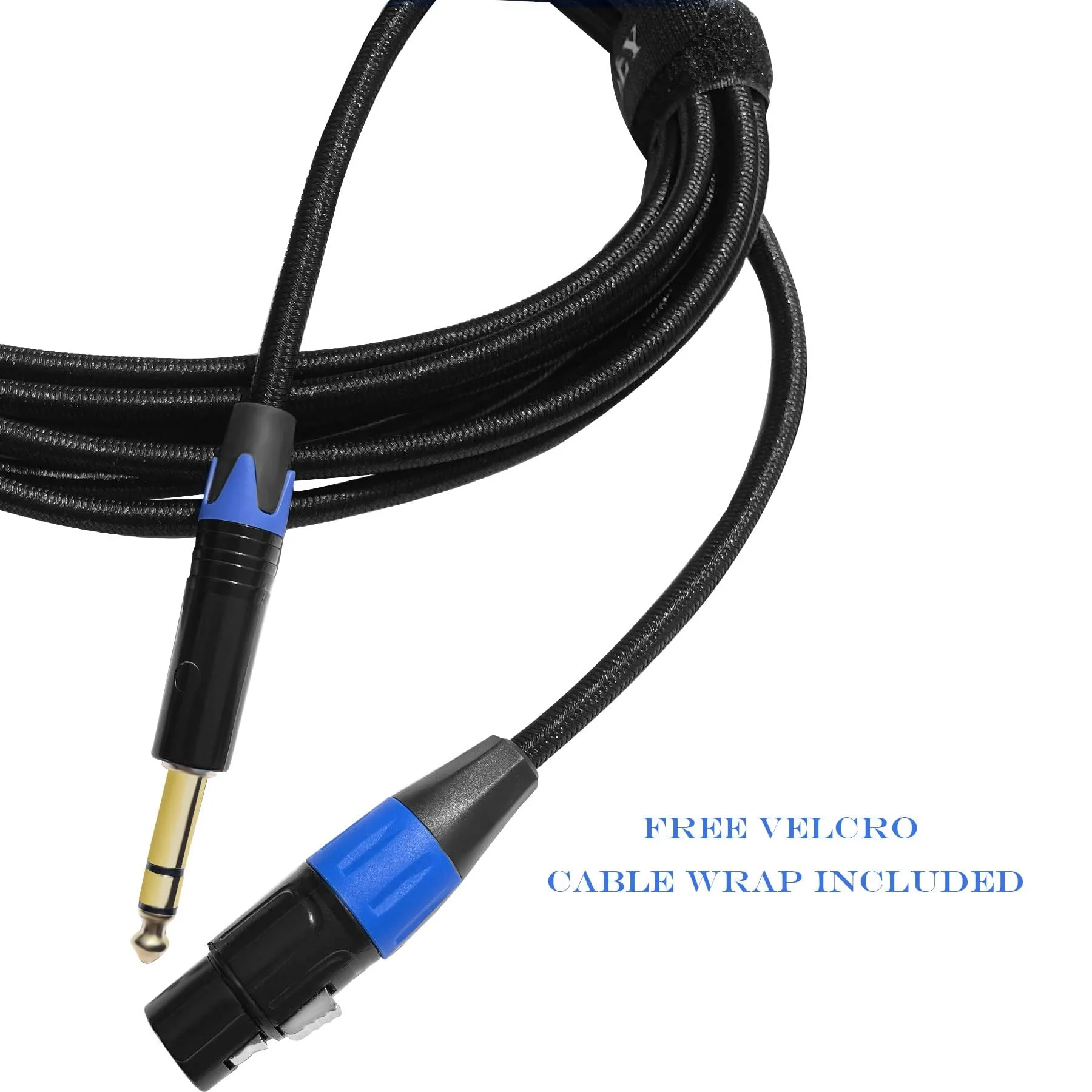 Female XLR to 1/4 inch (6.35mm) TRS Balanced Microphone Cable, Nylon Braid 3-Pin XLR Female to Quarter inch TRS Male Interconnect Patch Cable - 10ft 10ft(3m) - Image 7