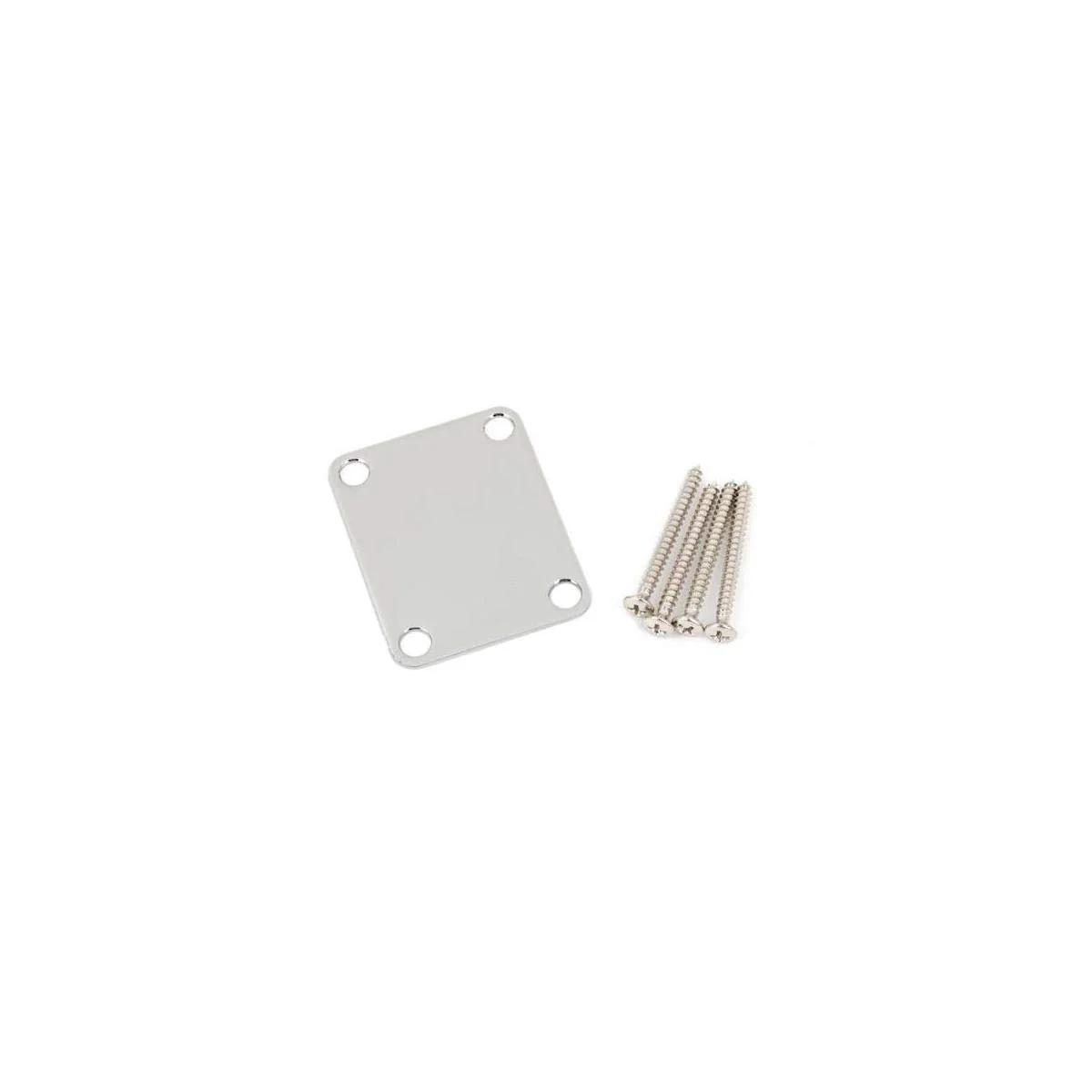 Fender 4-Bolt Vintage-Style Neck Plate Plain - Chrome - Image 2