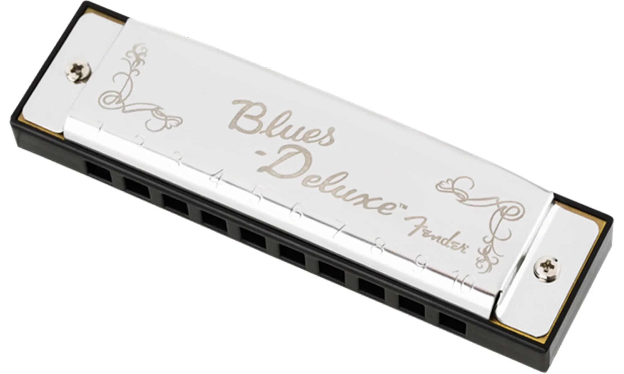 Fender Blues Deluxe Harmonica - Key of C Bundle with Carrying Case, Austin Bazaar Online Manual, and Polishing Cloth - Image 9