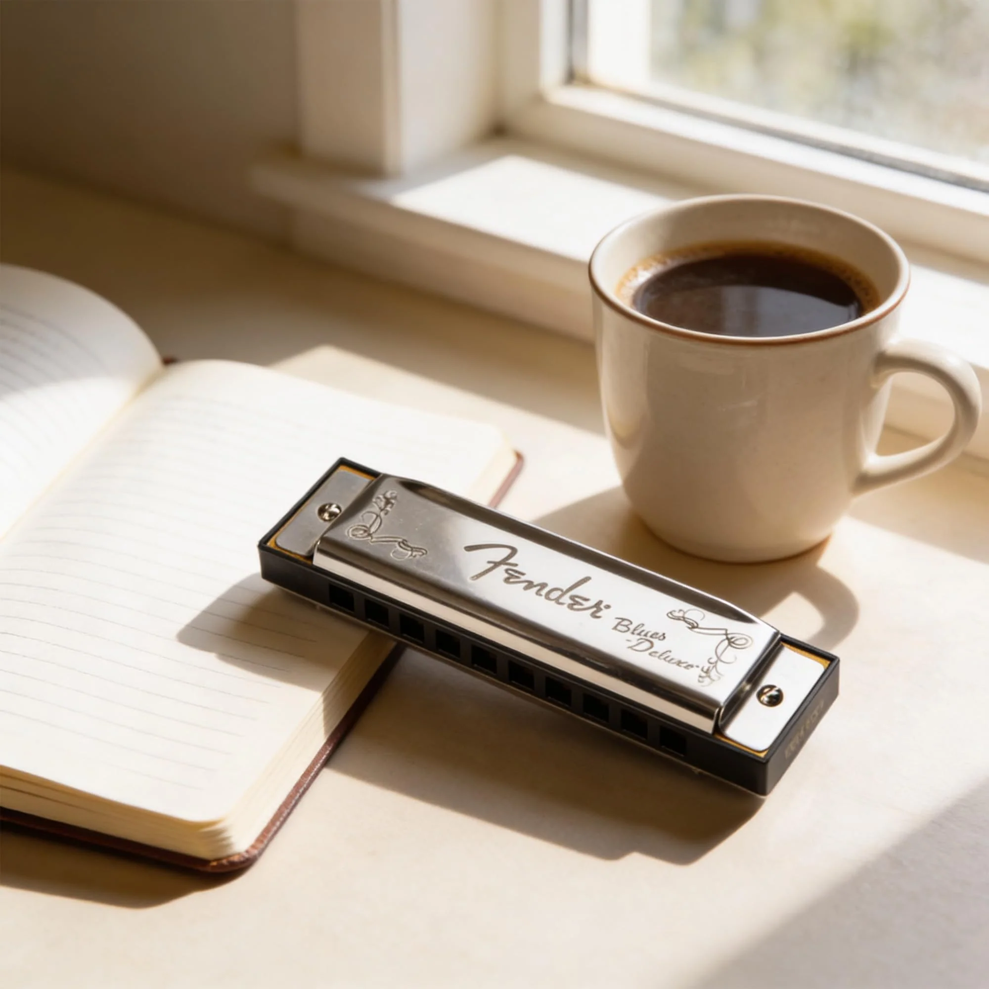 Fender Blues Deluxe Harmonica - Key of G Bundle with Carrying Case, Austin Bazaar Online Manual, and Polishing Cloth - Image 7