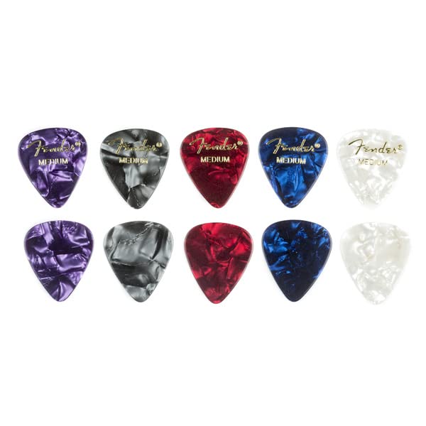 Fender Classic Celluloid Guitar Picks 351 Shape, Confetti, Medium, 12-Pack - Image 2
