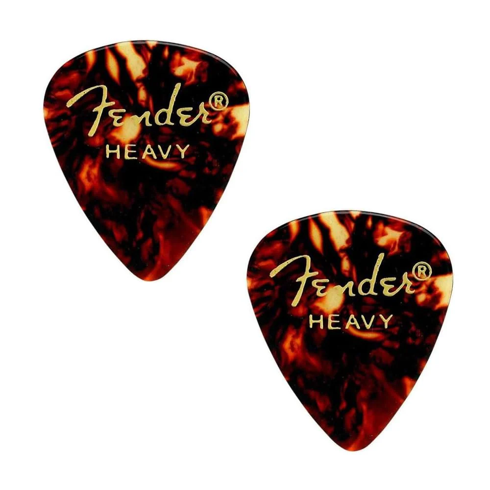 Fender Classic Celluloid Guitar Picks 351 Shape, Tortoise Shell, Heavy, (24-Pack) - Image 2
