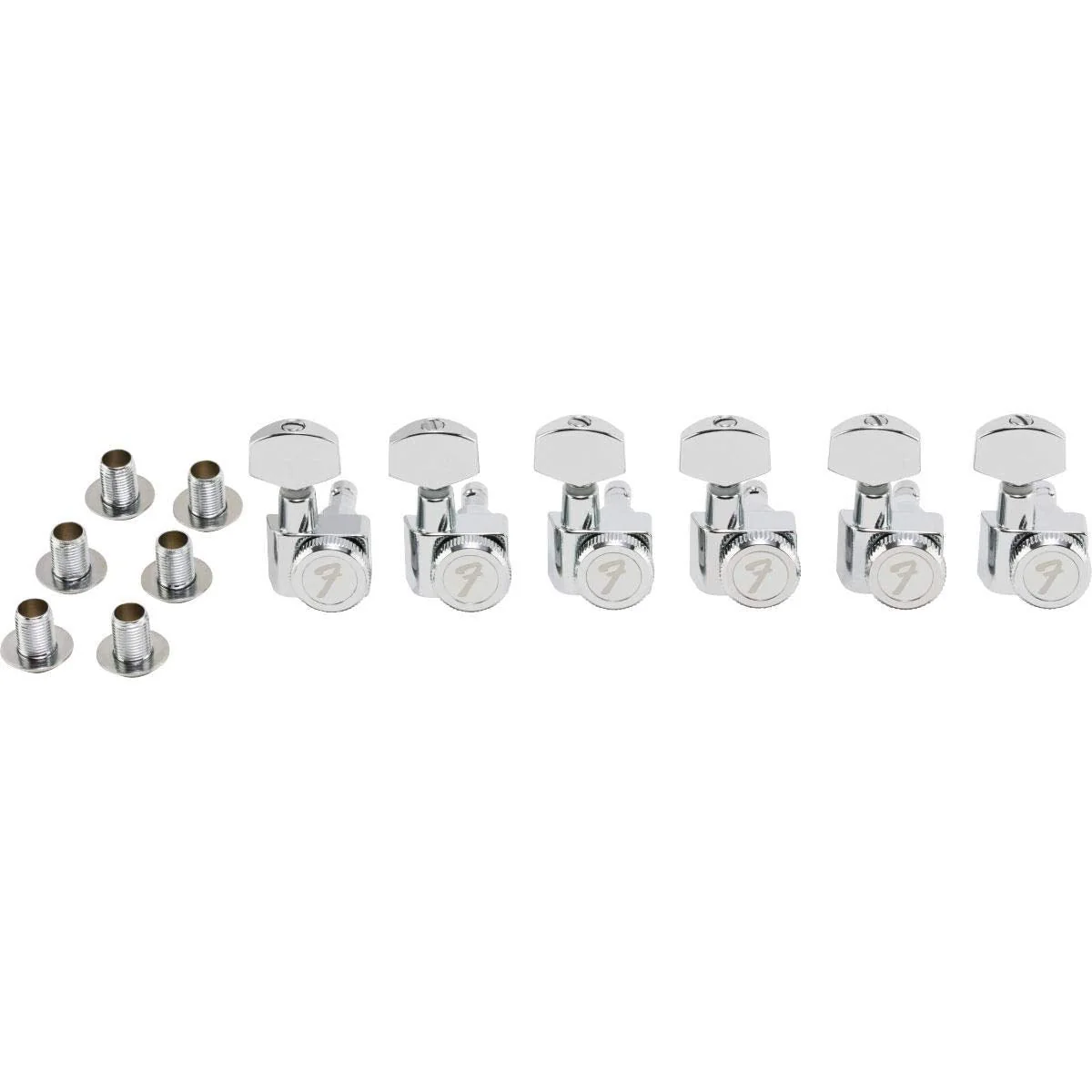 Fender Deluxe Locking All Short Post Guitar Tuners, Chrome - Image 5