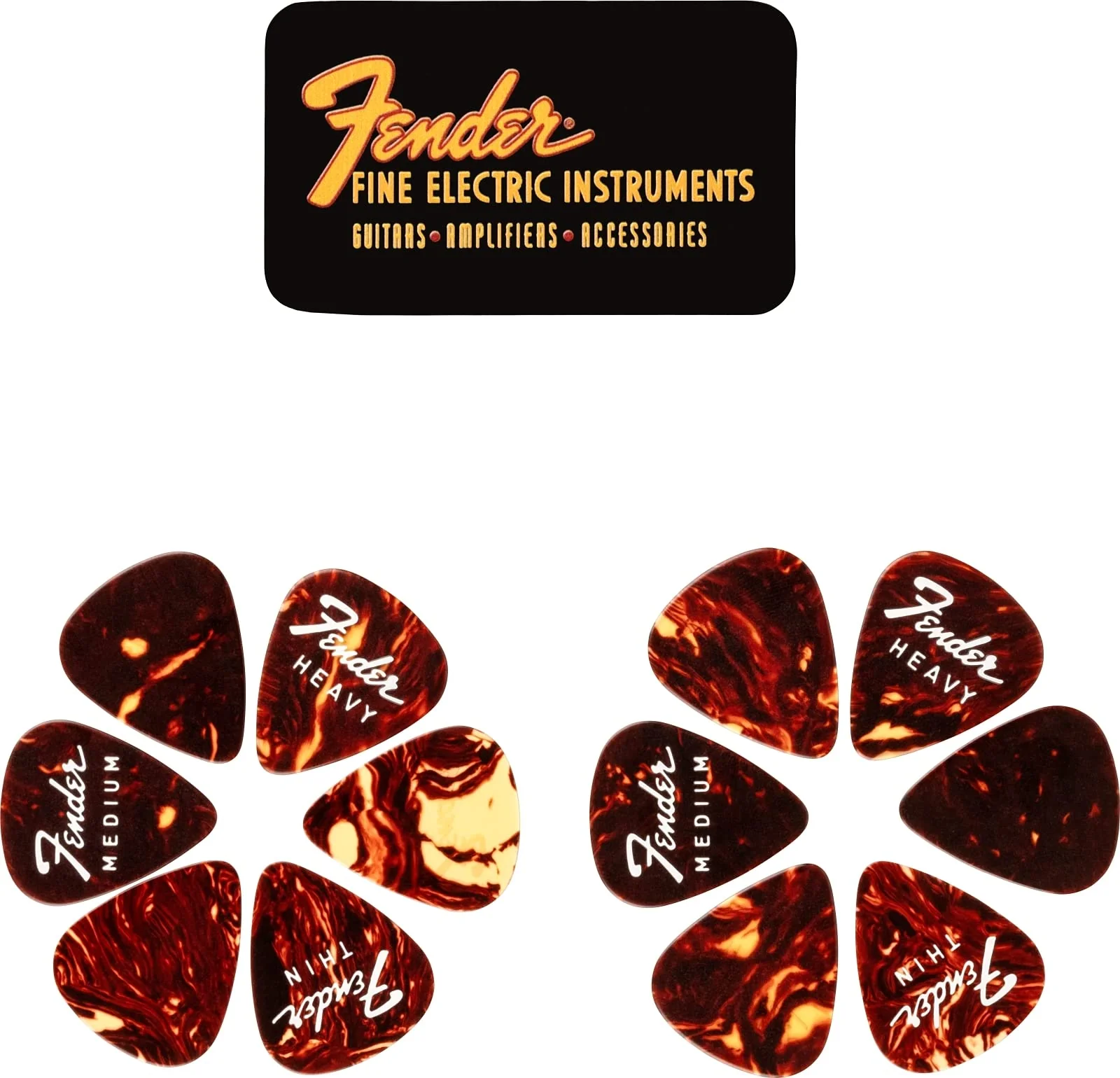 Fender Fine Electric Guitar Picks 351 Shape, Stocking Stuffers, Guitar Accessories, 12-Pack Tin - Image 6