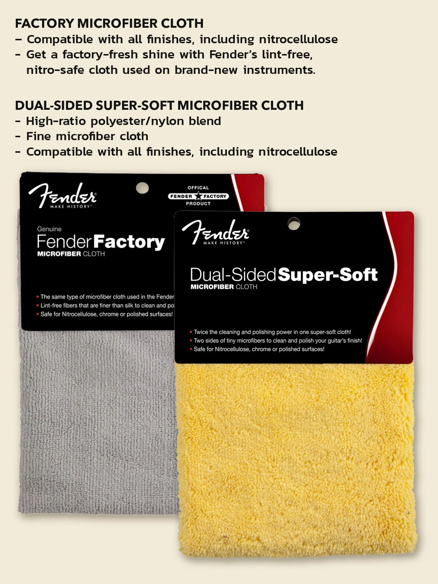 Fender Guitar Super Care Kit Bundle with Custom Shop Deluxe Guitar Care System 4 Pack, Super-Soft Dual-Sided Microfiber Cloth, and Fender Factory Microfiber Cloth Kit w/ Fender Microfiber Cloths - Image 4