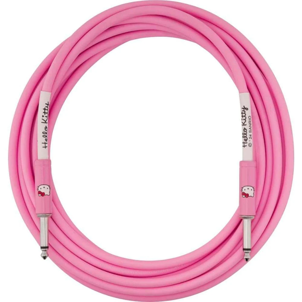 Fender Hello Kitty Instrument Cable, 18.6ft Guitar Cable, Pink - Image 3
