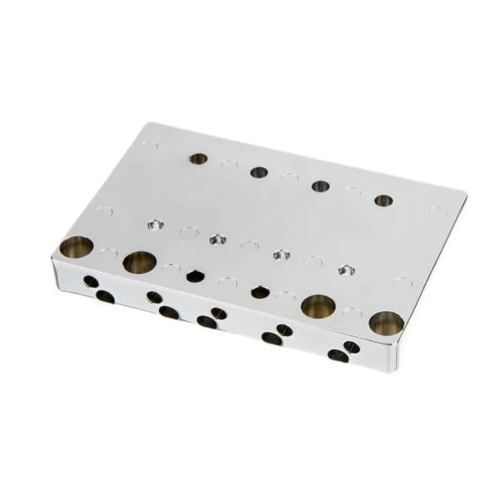 Fender HiMass 5-String Bass Narrow Bridge Assembly with Brass Saddles - Chrome - Image 2