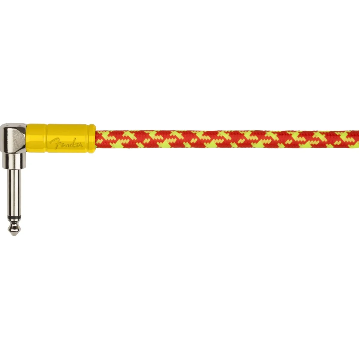 Fender MonoNeon Instrument Cable, Guitar Cable, Stocking Stuffers, Guitar Accessories, Straight/Angle, Orange/Yellow Tweed, 10ft - Image 4