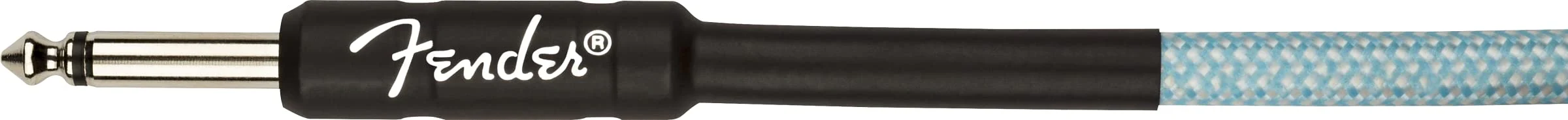 Fender Professional Series Tweed Instrument Cable, with 1-Year Warranty, Straight/Straight, Spiral Shielding for an Anti-Kinking Design, Daphne Blue, 10ft Daphne Blue Tweed - Image 3