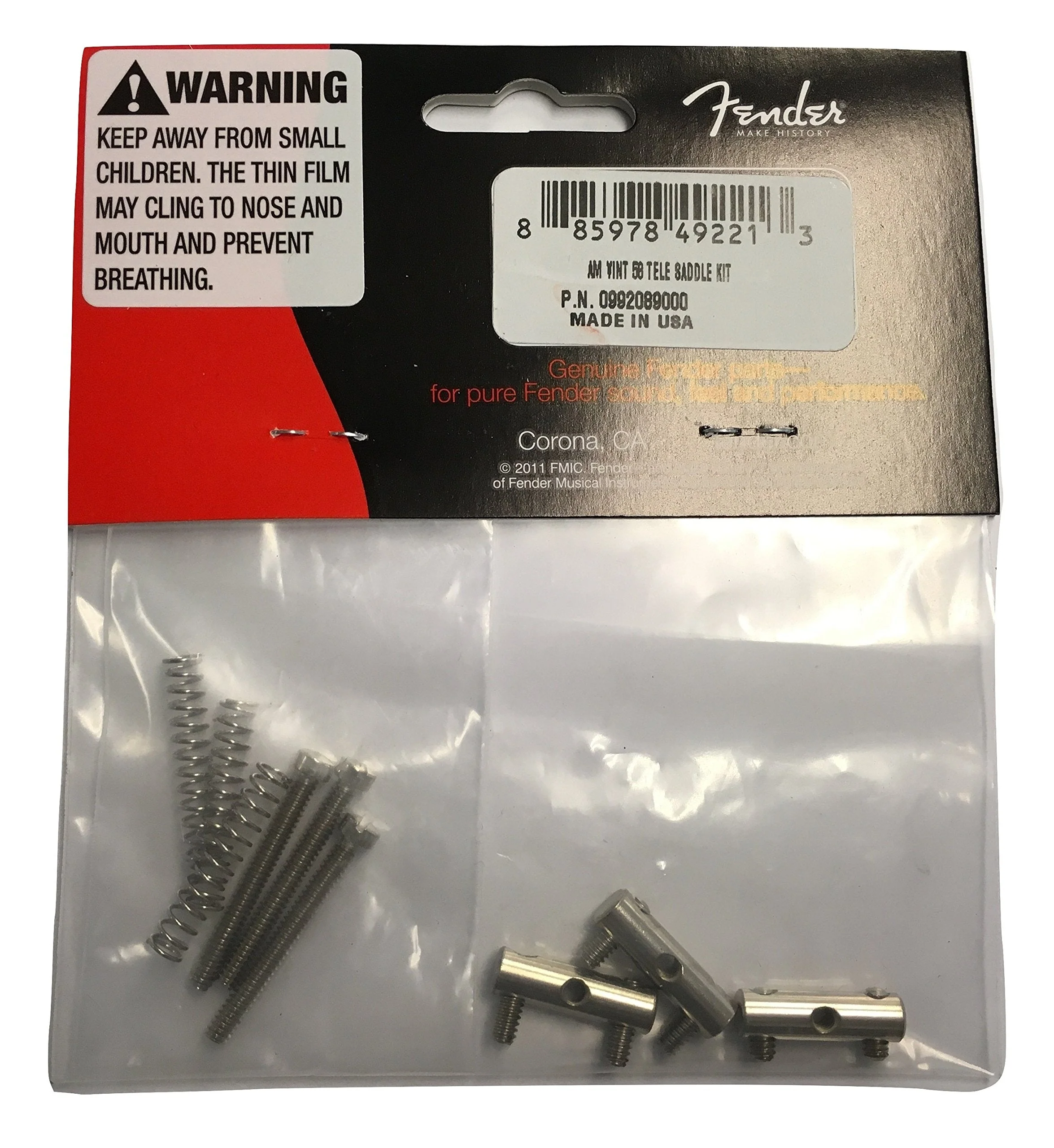 Fender Pure Vintage 58 Telecaster Saddle Kit - Image 3
