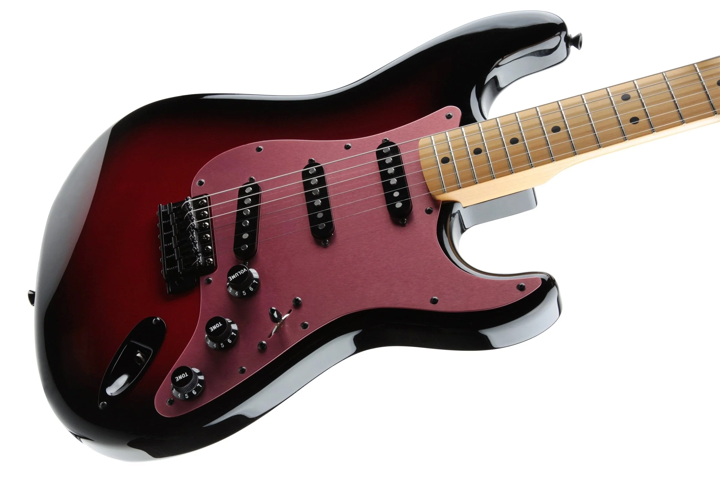 Fender Vintage Strat Pickup Cover Set, Black Fender - Image 2