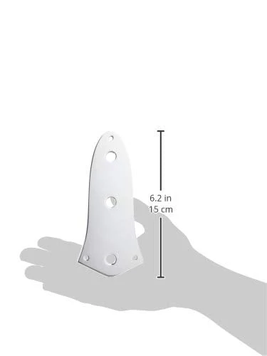 Fender Vintage-Style 3-Hole Jazz Bass Control Plate - Chrome - Image 3