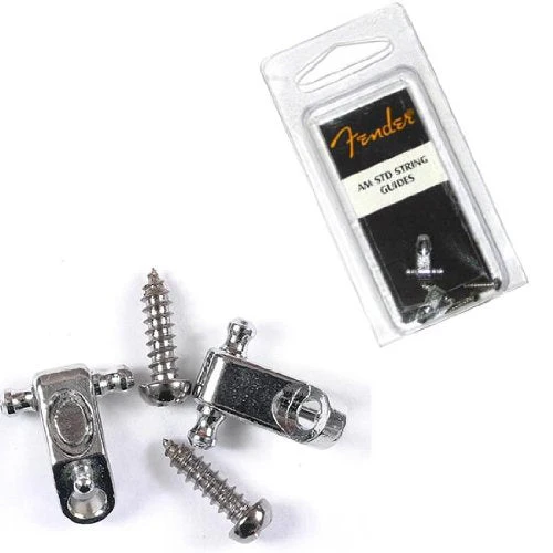 Fender Vintage-Style Stratocaster String Guides - Chrome - Image 4