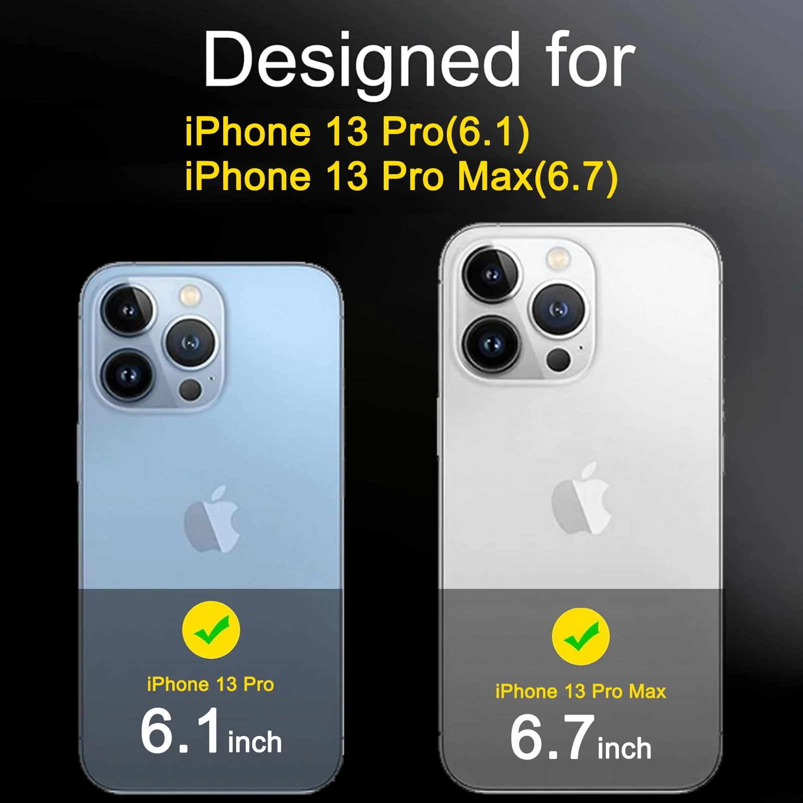 Ferilinso Designed for iPhone 13 Pro Max Camera Lens Protector, Designed for iPhone 13 Pro Camera Lens Protector, 3 Pack 9H Tempered GlaSS, Night Shooting Mode, Case Friendly, High Definition 6.1 INCH-6.7 INCH - Image 2