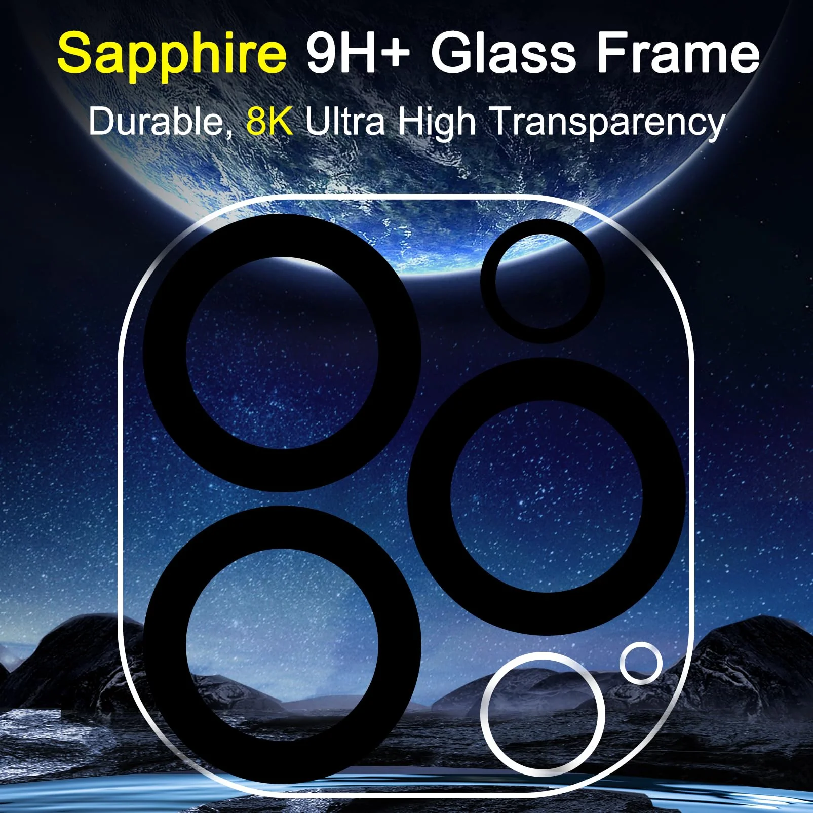Ferilinso Designed for iPhone 13 Pro Max Camera Lens Protector, Designed for iPhone 13 Pro Camera Lens Protector, 3 Pack 9H Tempered GlaSS, Night Shooting Mode, Case Friendly, High Definition 6.1 INCH-6.7 INCH - Image 6