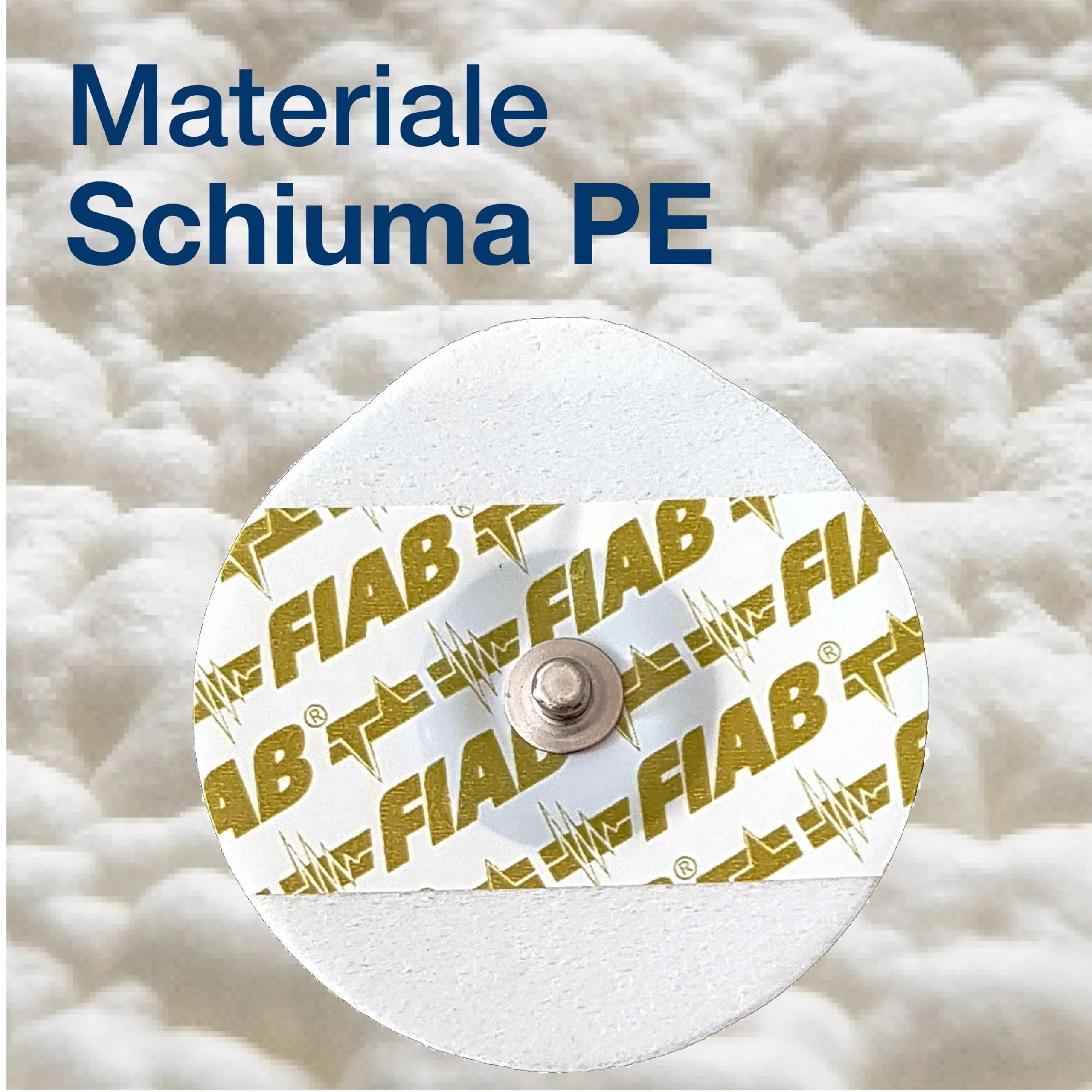 Fiab - 1 Pack of 50 Universal Single Use Oval Foam ECG Electrodes 48x50mm Adult erwachsen - Image 3