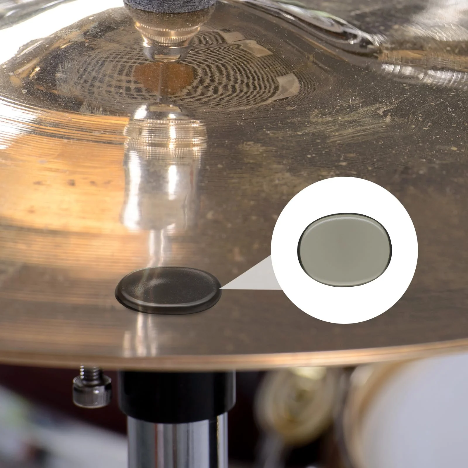 Fiada 30 Pieces Drum Dampeners Gels Silicone Gel Pads Soft Drum Dampeners for Drums Cymbals Tone Control (Coffee) Coffee - Image 6
