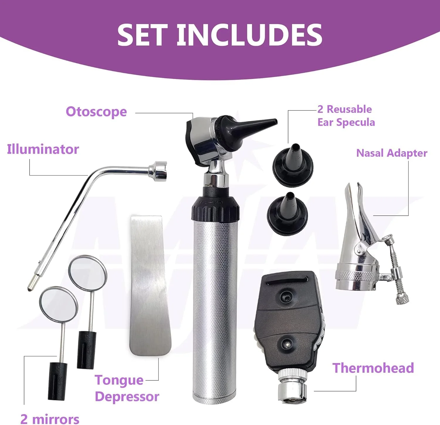 Fiber Optic Otoscope Set for Adults Kids Otoscope Ear Healthy Tool for Nurses Adults Kids Baby Elderly Pets Animals Veterinary Otoscope - Image 7
