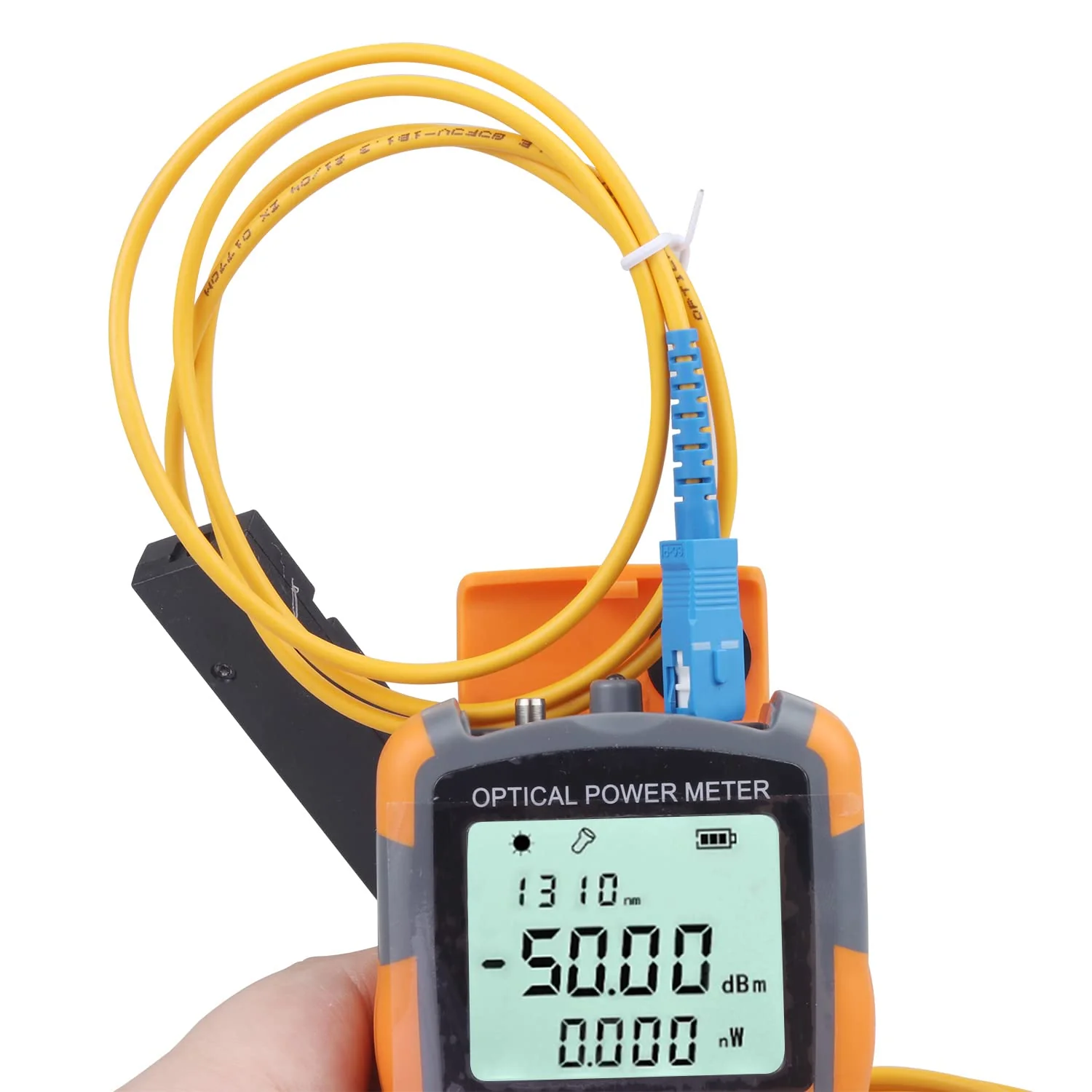 Fiber Optic Tester Portable Fiber Light Power Meter -50~26dBm, SC/FC/ST Universal Interface Built-in 10Km Fault Detector with FC to LC Adapter 1PC M50 & 10Km 1PC - Image 5
