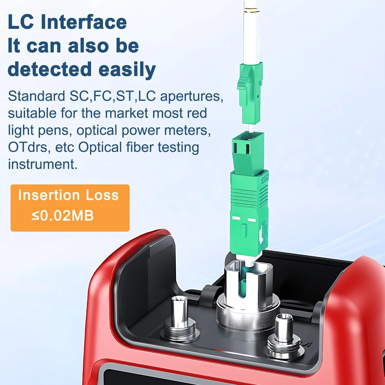 Fibre Optic Adapter LC/APC to SC/APC, Fibre Optic Coupling Singlemode Simplex 9/125µm, Hybrid Fibre Extension Cable Converter for Reliable Interface Conversion, OTDR, VFL etc. - Image 5