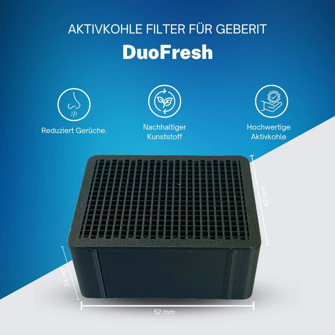 Fidly Activated Carbon Filter Compatible with Geberit DuoFresh - Replacement Filter - Odour Neutralisation, Odour Filter, Toilet Air Purifier - Made in Germany - Image 2