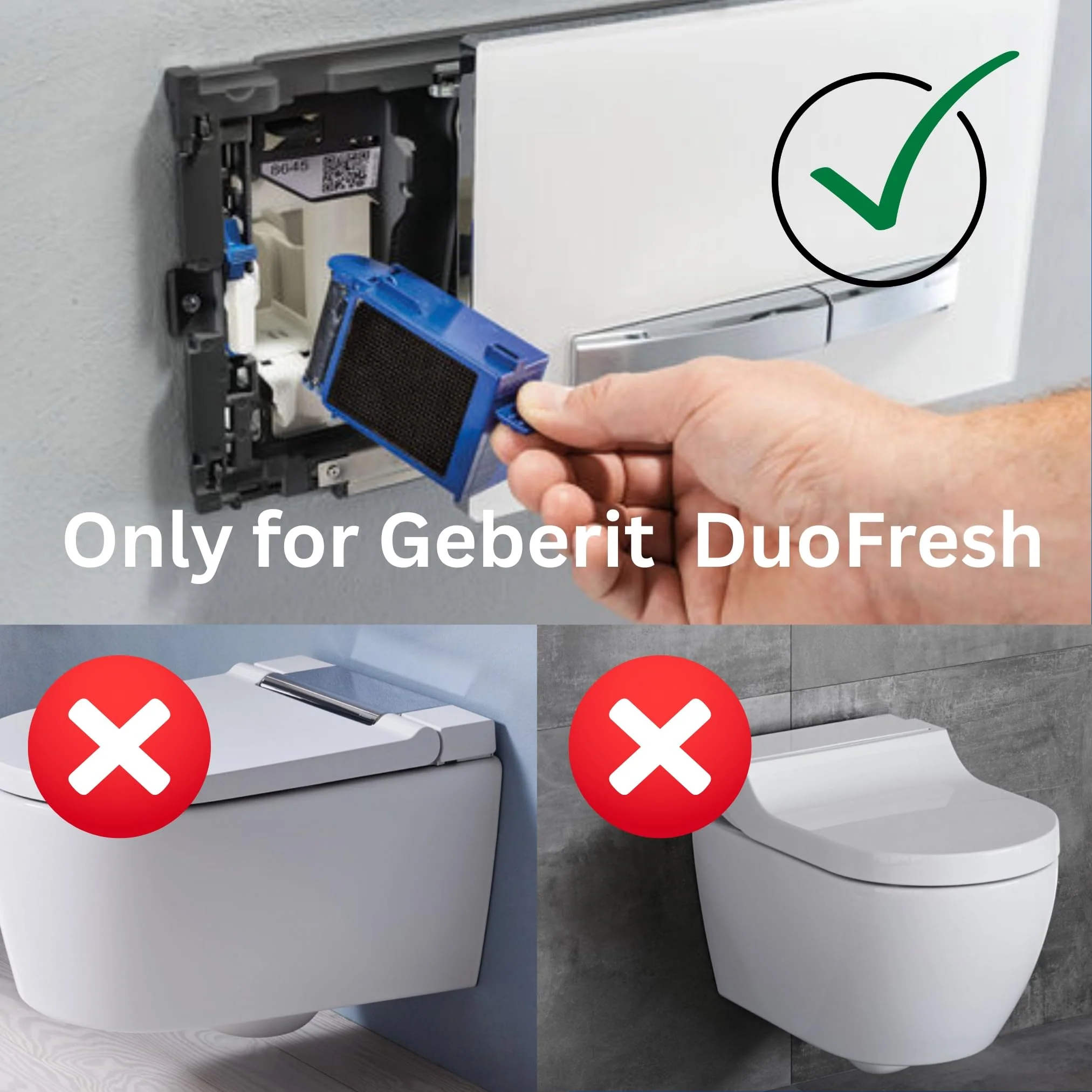 Fidly Activated Carbon Filter Compatible with Geberit DuoFresh - Replacement Filter - Odour Neutralisation, Odour Filter, Toilet Air Purifier - Made in Germany - Image 3