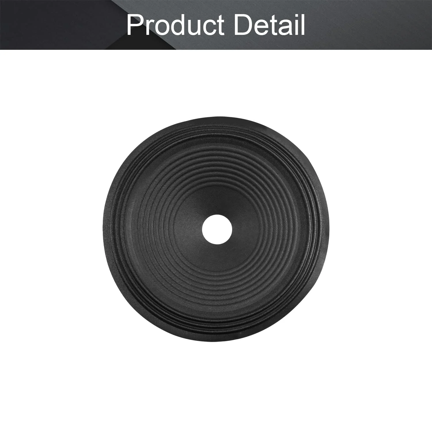 Fielect 10 inches Paper Speaker Cone Subwoofer Cones Drum Paper 1.4 inches Inner Diameter 9.6 inches Outside Diameter with Rubber Surround 2Pcs 10" 35.5mm 245mm 2Pcs - Image 3
