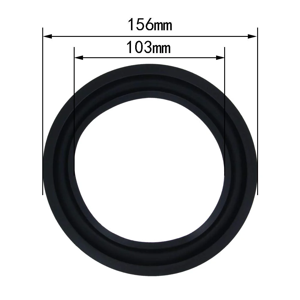 Fielect 6.5 Inch Speaker Rubber Edge Surround Rings Replacement Parts for Speaker Repair or DIY 2pcs 6.5" - Image 2