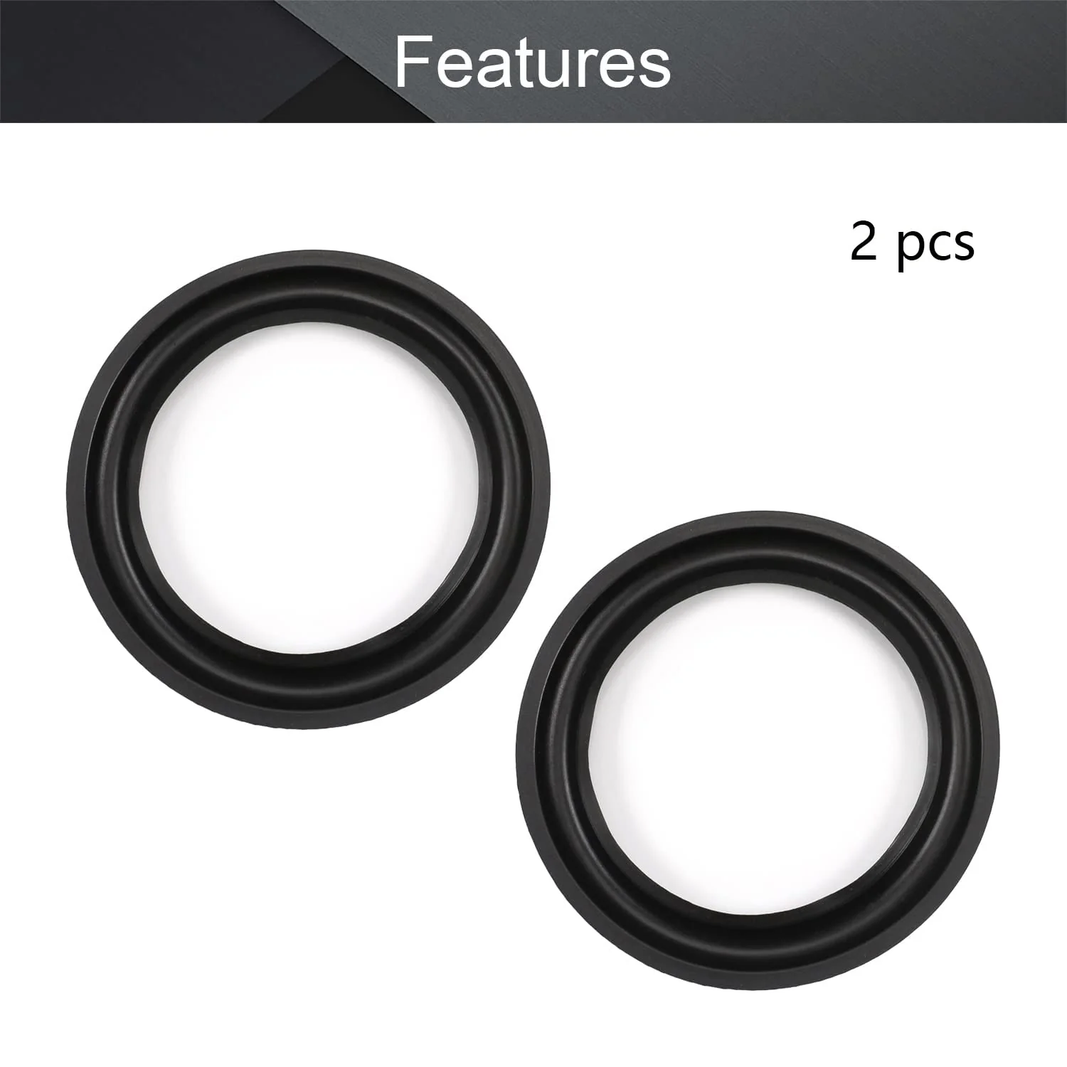 Fielect 6.5 Inch Speaker Rubber Edge Surround Rings Replacement Parts for Speaker Repair or DIY 2pcs 6.5" - Image 5