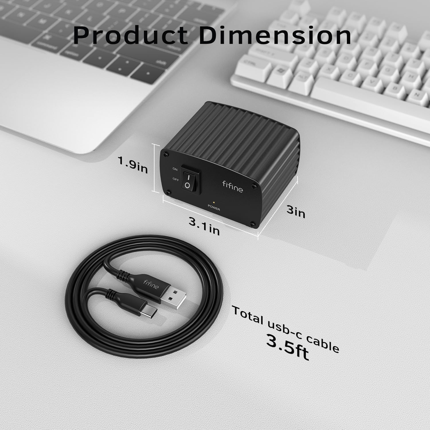 FIFINE 48V Phantom Power with Output/Input, Power Supply for Condenser Microphone, Recording Equipment-PM48 - Image 6