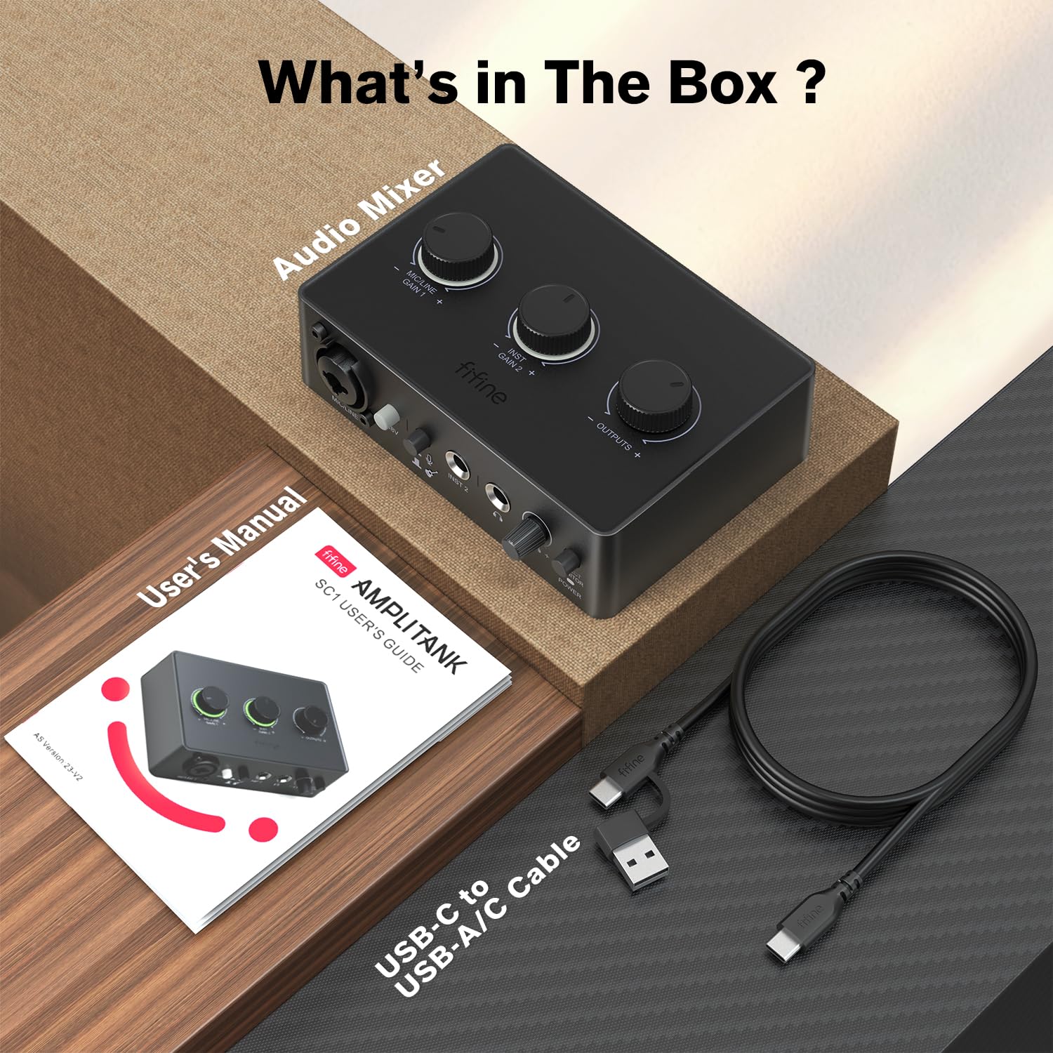 FIFINE PC Audio Mixer for Recording Music, USB Interface for Streaming and Podcasting with XLR, Monitor, 48V Phantom Power, Gain Knob, for Instrument Guitar/Video Content Creation/Vocal-Ampli 1 - Image 7