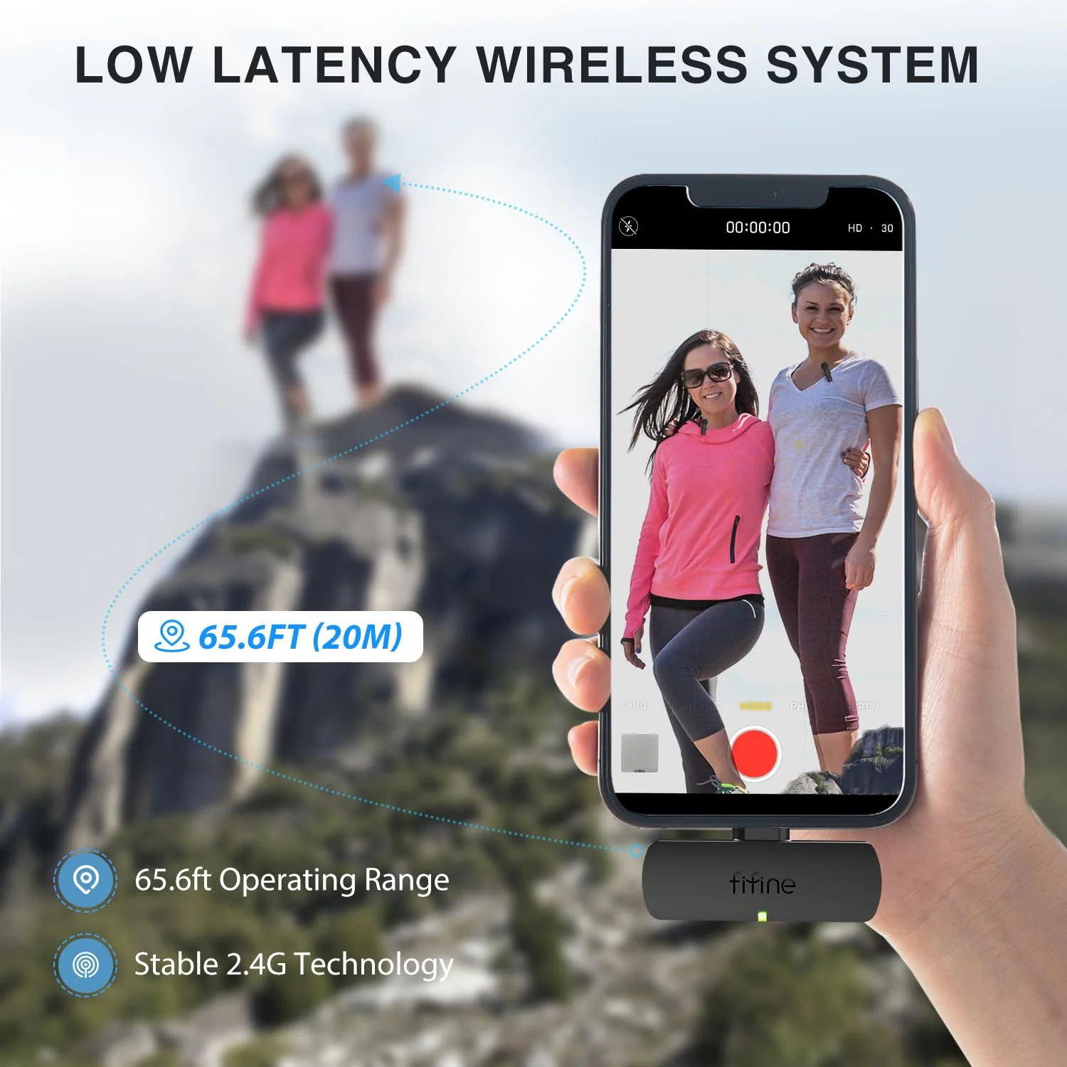 FIFINE Wireless Lavalier System with 2 Microphones, Lapel Mic Clear Sound for YouTube Video Interview Vlog, Dual Mini Mic with Type C Receiver for Android Phone/Tablet/Iphone15(USB C) Laptop-M8 M8 (Two Mics) - Image 4
