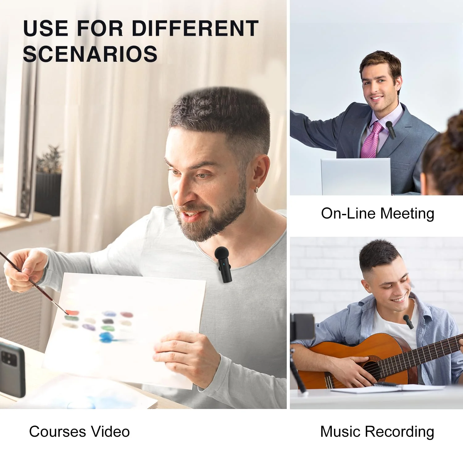 FIFINE Wireless Lavalier System with 2 Microphones, Lapel Mic Clear Sound for YouTube Video Interview Vlog, Dual Mini Mic with Type C Receiver for Android Phone/Tablet/Iphone15(USB C) Laptop-M8 M8 (Two Mics) - Image 7