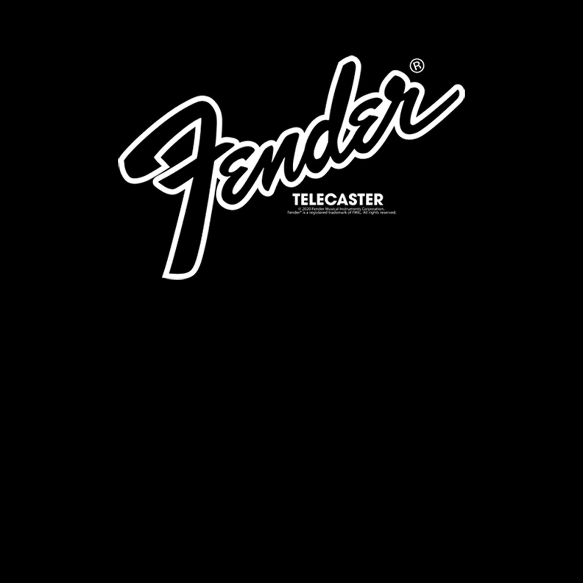 Fifth Sun Men's Fender Telecaster Logo Pull Over Hoodie Medium Black - Image 2