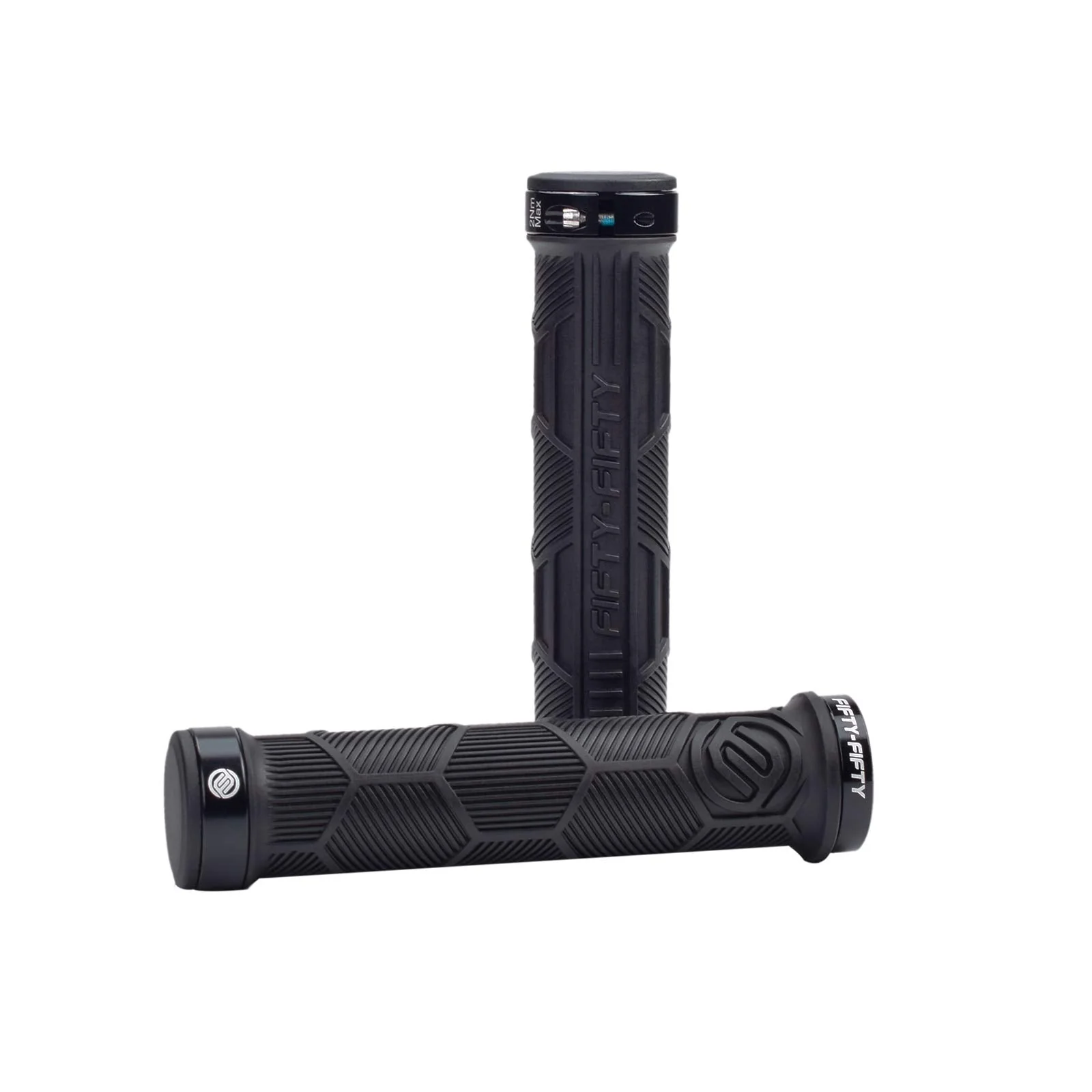 FIFTY-FIFTY Double Lock-On Mountain Bike Grips, Bicycle Handlebar Locking Grips, Non-Slip MTB Handle Black - Image 7