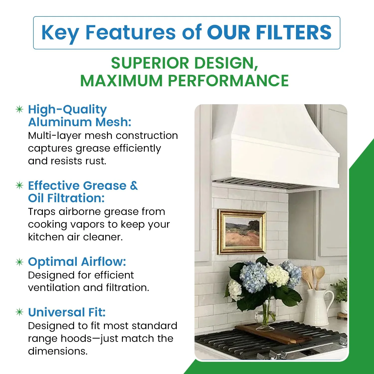 Filter Everything Replacement Range Hood Filter Compatible With 883148, 610046, RLP1102 – Fits 11.5” x 11.75” x 0.375” – Air Cleaner Filter for Grease & Odor – 1-Pack - Image 3
