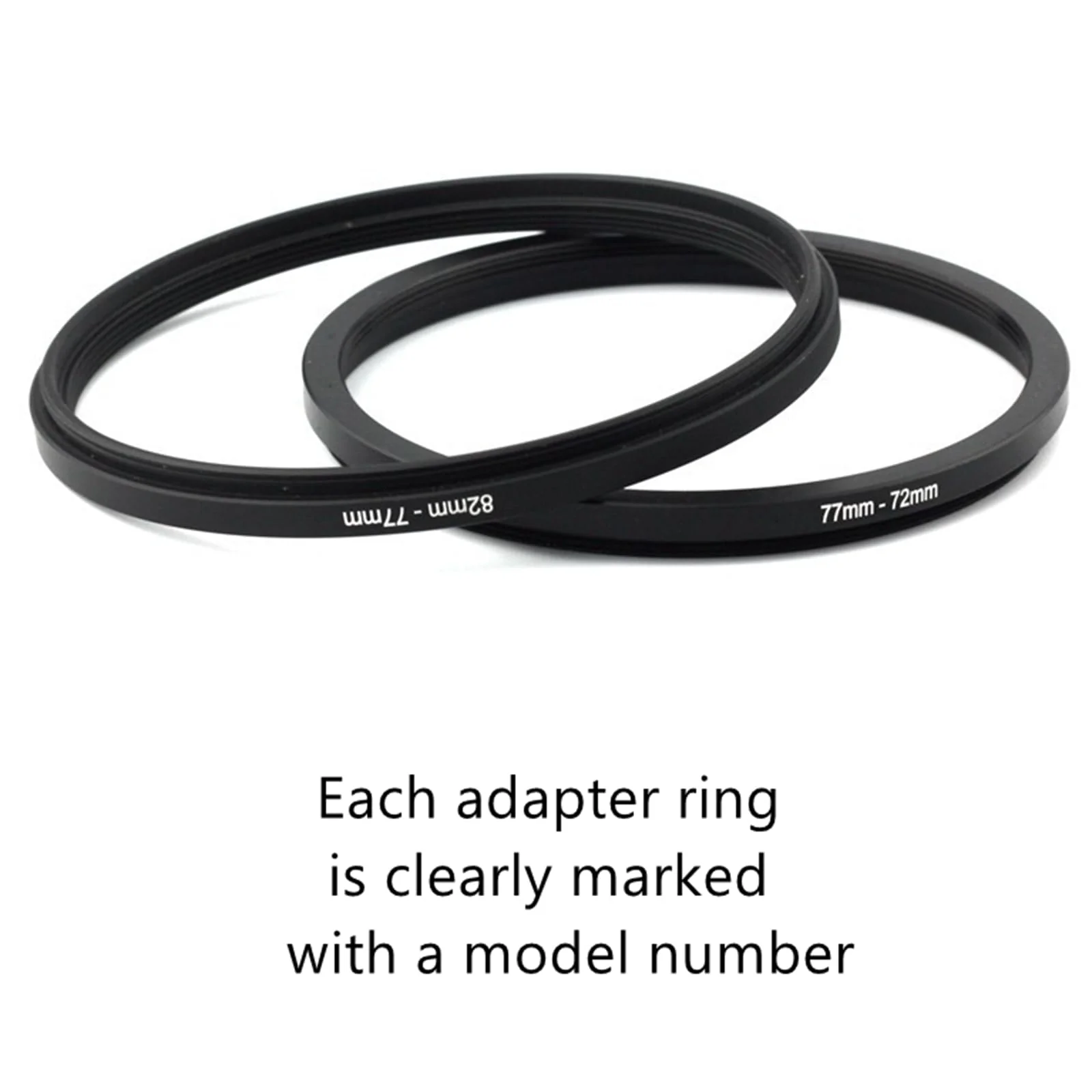 Filter Ring Adapter Set 18 Pieces, Camera Lens Filter Stepping Rings Kit, Lightweight and Durable Aluminum, 9 Pcs Step Up Rings Set and 9 Pcs Step Down Rings Set, Black - Image 6
